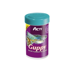 Aquael ACTI Gruppy 100ml - Specjał w płatkach dla gupików.