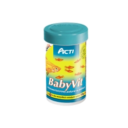 Aquael ACTI BabyVit 100ml - Pełnowartościowy pokarm w płatkach dla narybku