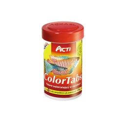 Aquael ACTI ColorTabs 250ml - Wybarwiający pokarm w tabletkach dla wszystkich ryb ozdobn