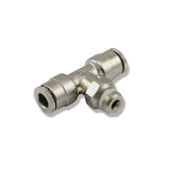 Trójnik metalowy T 6mm z gwintem 1/8 cala