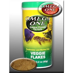 OmegaOne Płatki dla ryb roślinożernych 62g