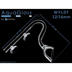 Szklany wlot + wylot Kielich do filtra na rurę 12/16mm (komplet)