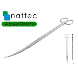 Nattec AquaTools TrimmScissors Curved 25cm - nożyczki z długim ostrzem wygięte