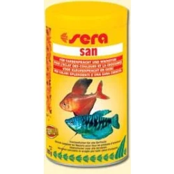 Sera San 100ml - pokarm płatkowany wybarwiający dla ryb