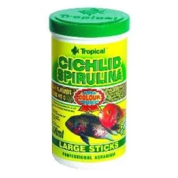 Tropical CICHLID SPIRULINA Large Sticks 300ml/90g - pałeczki ze Spiruliną dla dużych roślinożernych pielęgnic