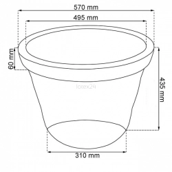 Donica Sunny 57cm słoneczniki Prosperplast